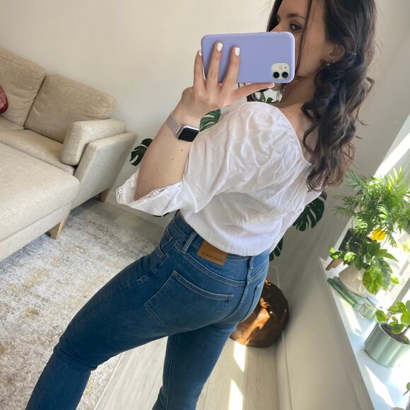 Forever 21 White Tassel Crop Top Size Small - Picture 2 of 5